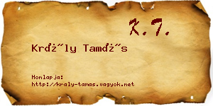 Krály Tamás névjegykártya
